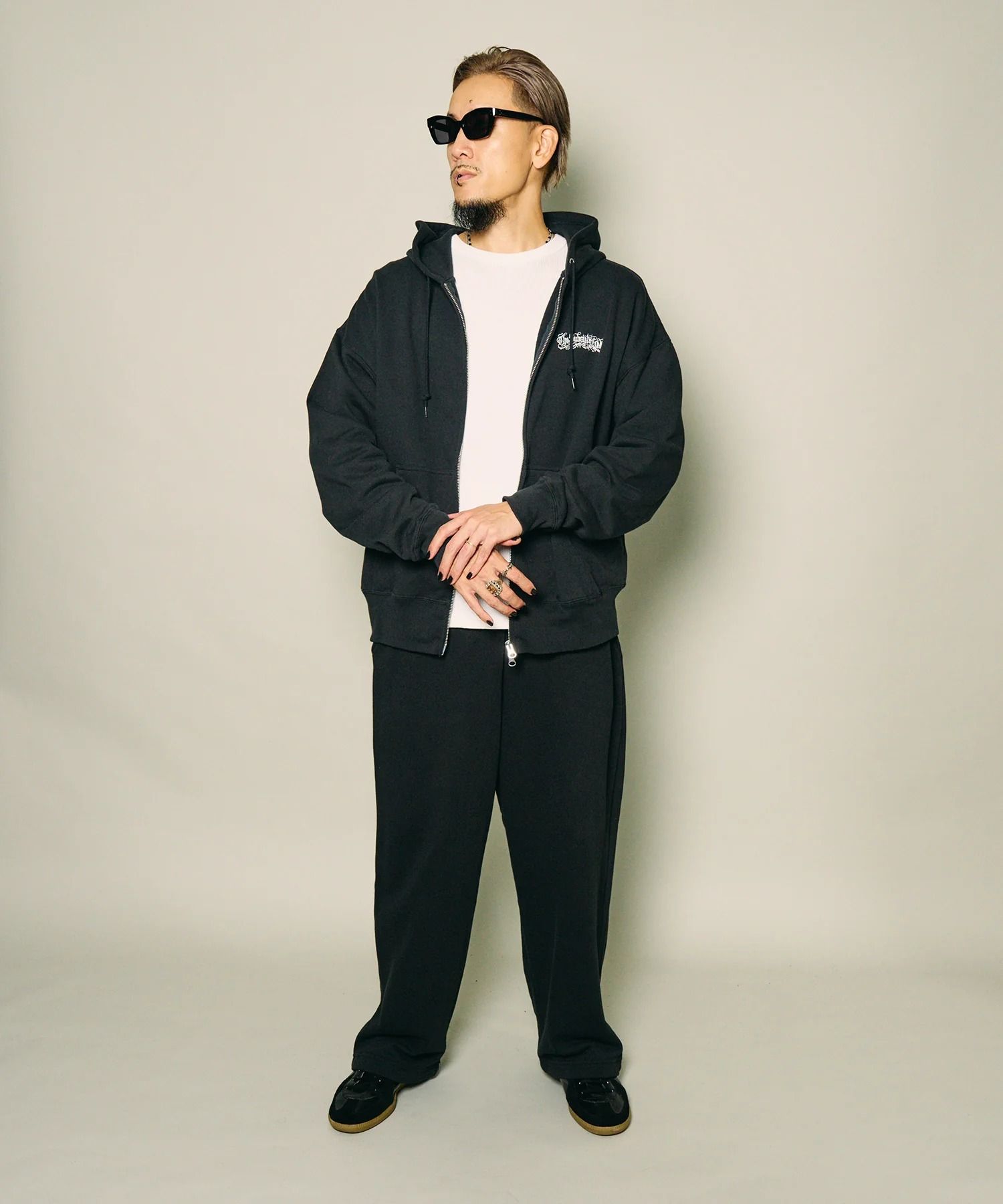 Boxy double zip up hoodie