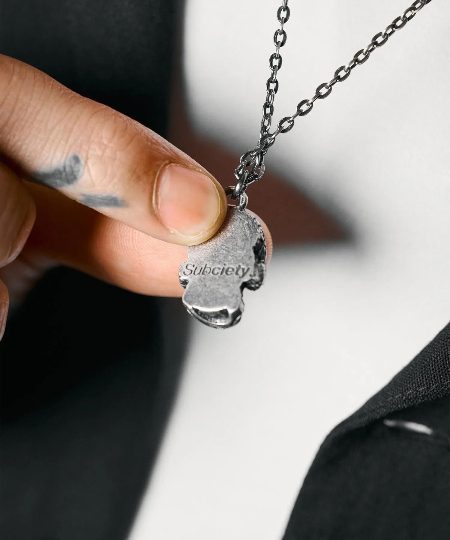 Metal necklace-mexican skull-