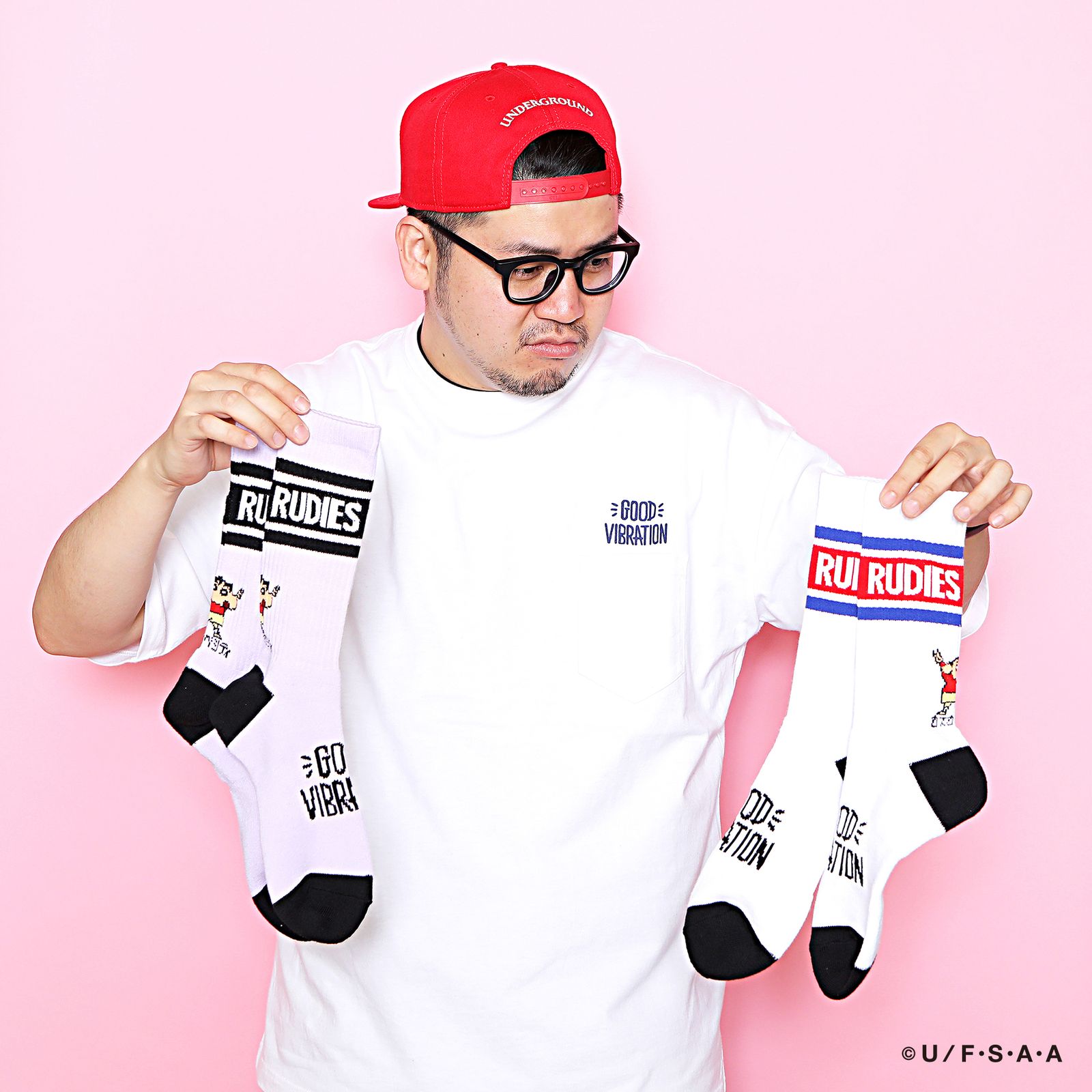 RUDIE'S x CRAYON SHINCHAN PEACE SOCKS