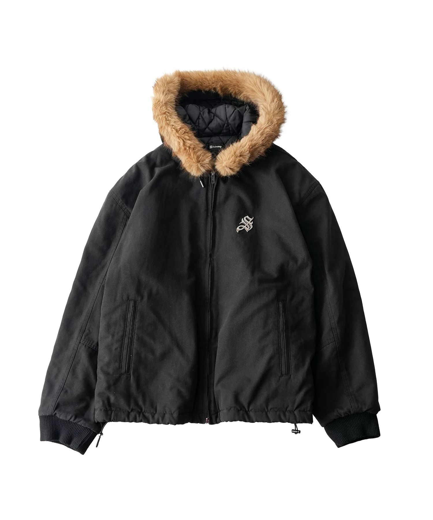 Metal logo padded jacket