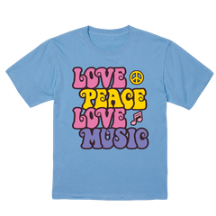 love peace and music ss tee