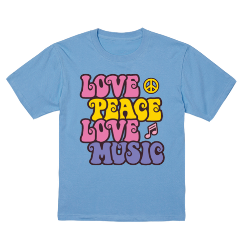 love peace and music ss tee