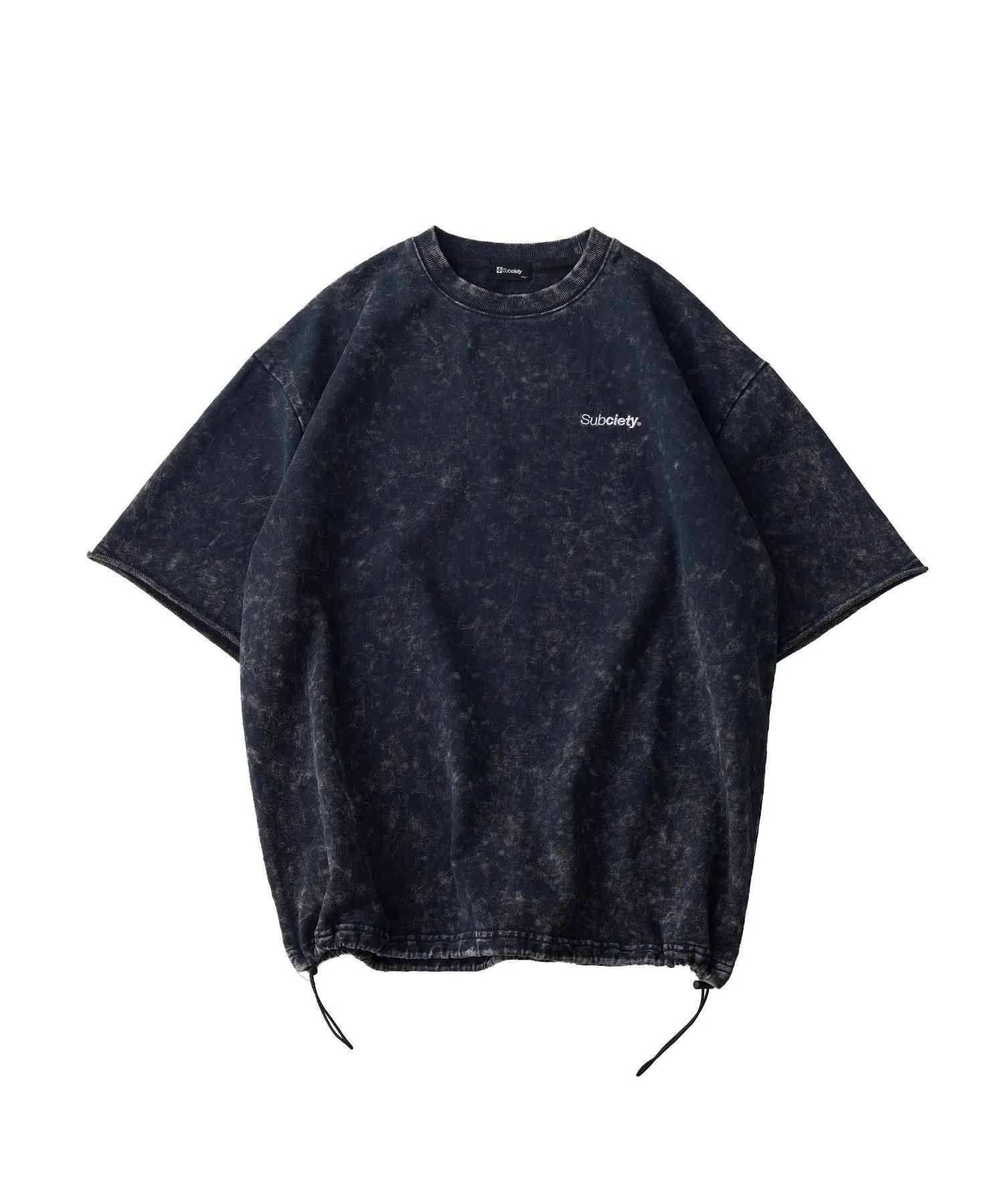 Washed sweat drawstring tee