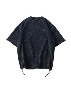 Washed sweat drawstring tee