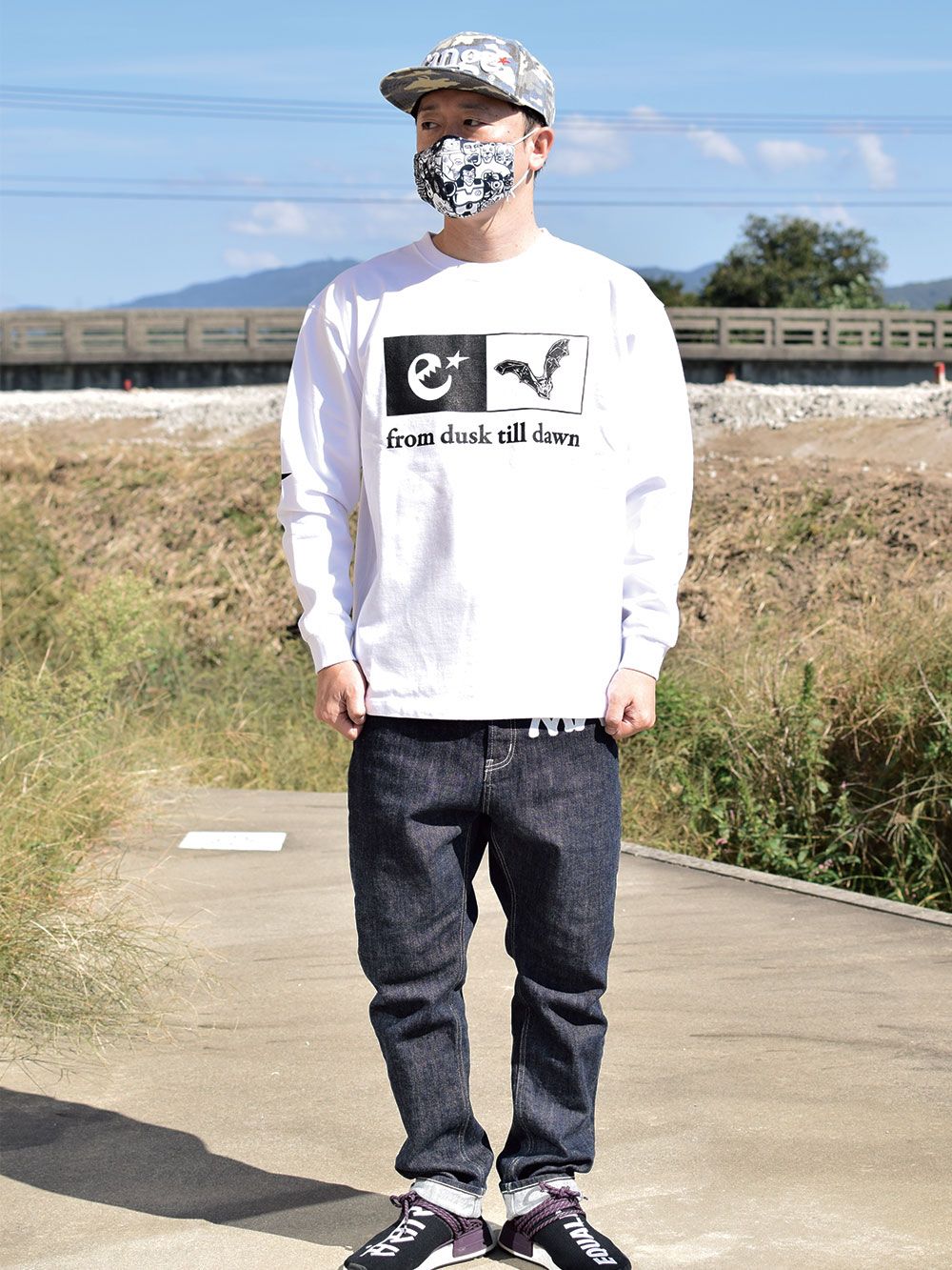 10.2oz big size batt mark LS tee