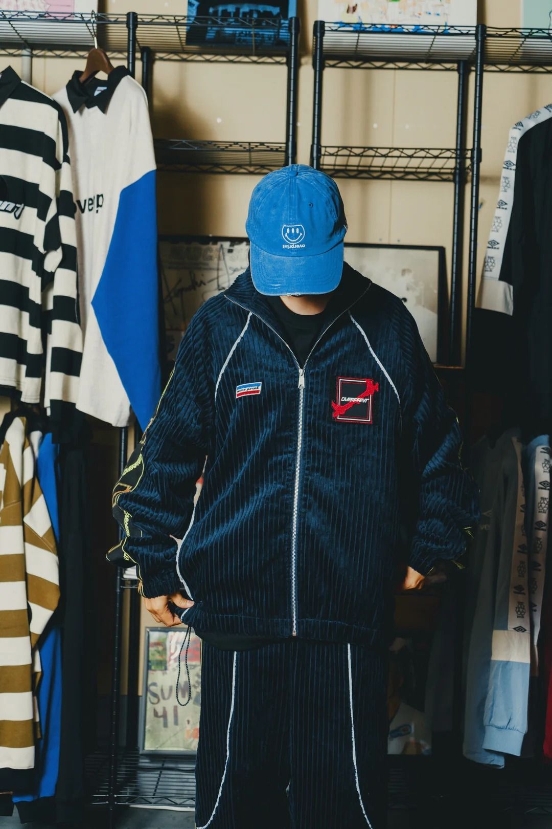 Corduroy jersey jacket