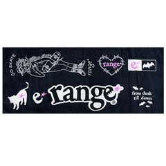 rg love & cat blk face towel
