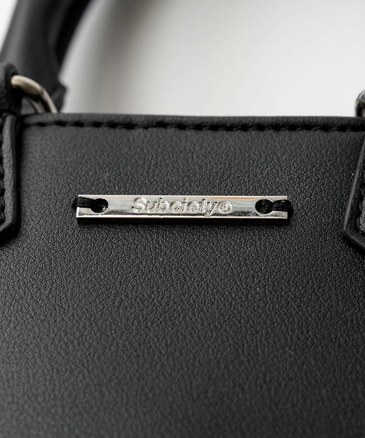 Faux leather shoulder tote bag