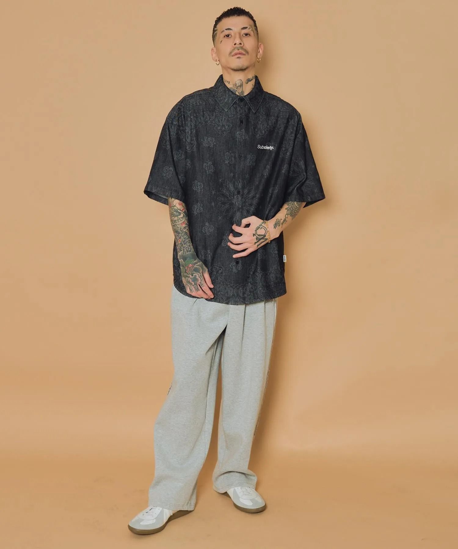 Loose fit denim shirt
