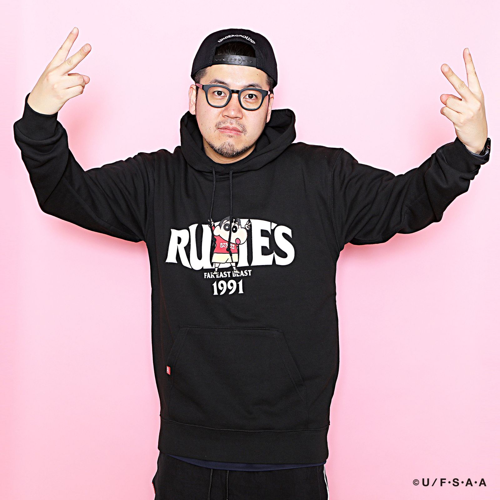 RUDIE'S x CRAYON SHINCHAN PEACE HOOD SWEAT