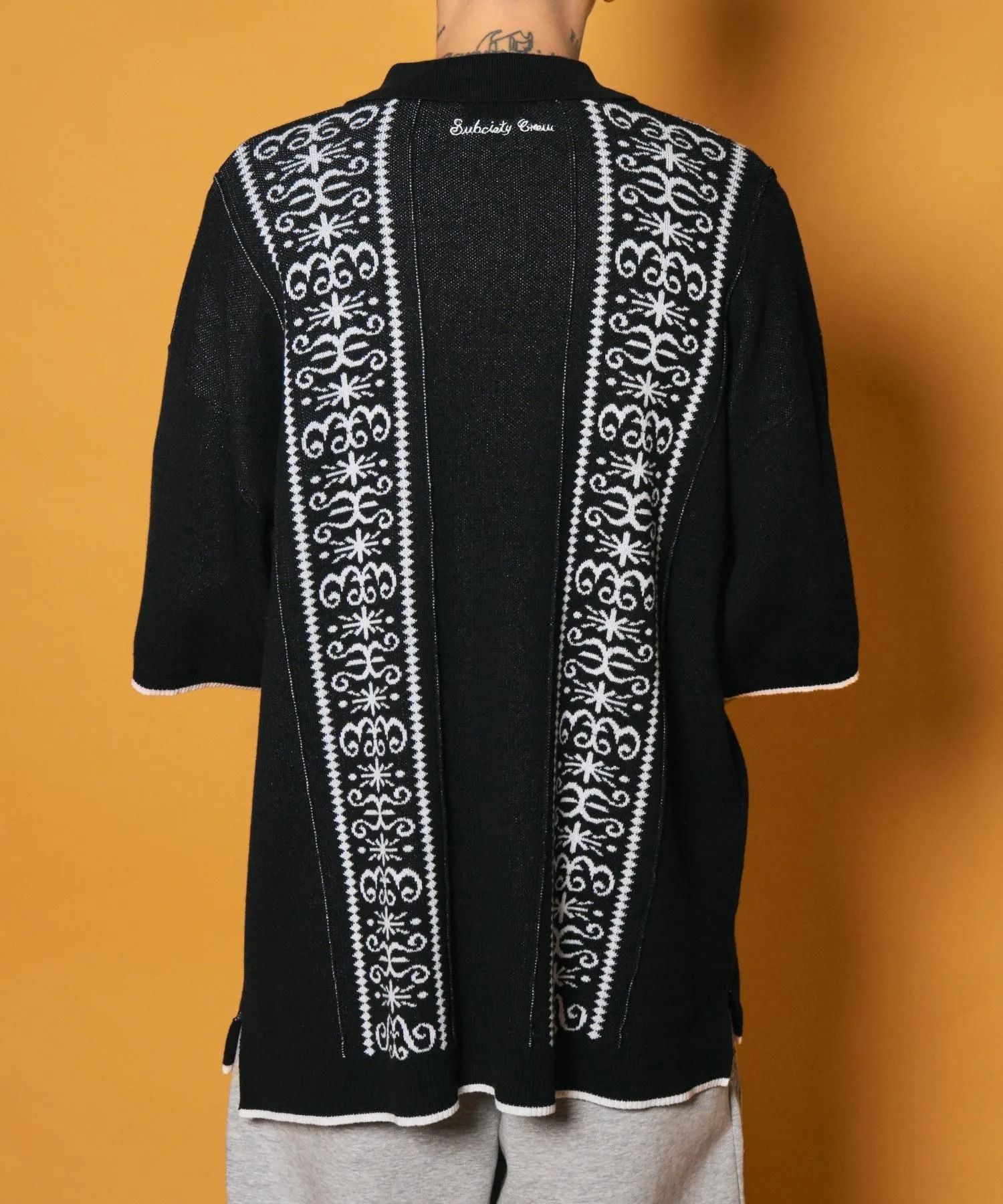Jacquard knit shirt