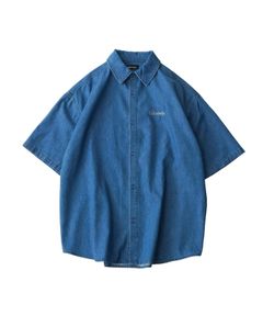 Loose fit denim shirt