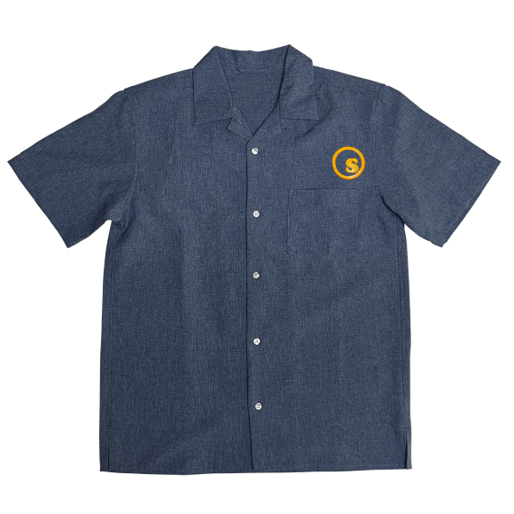 sd retro style poly open shirt