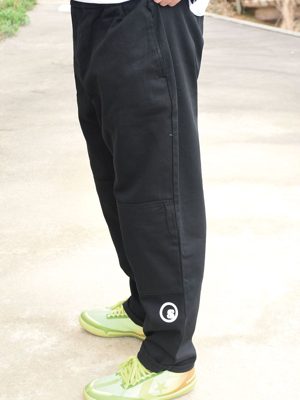 sd double knee wide pants