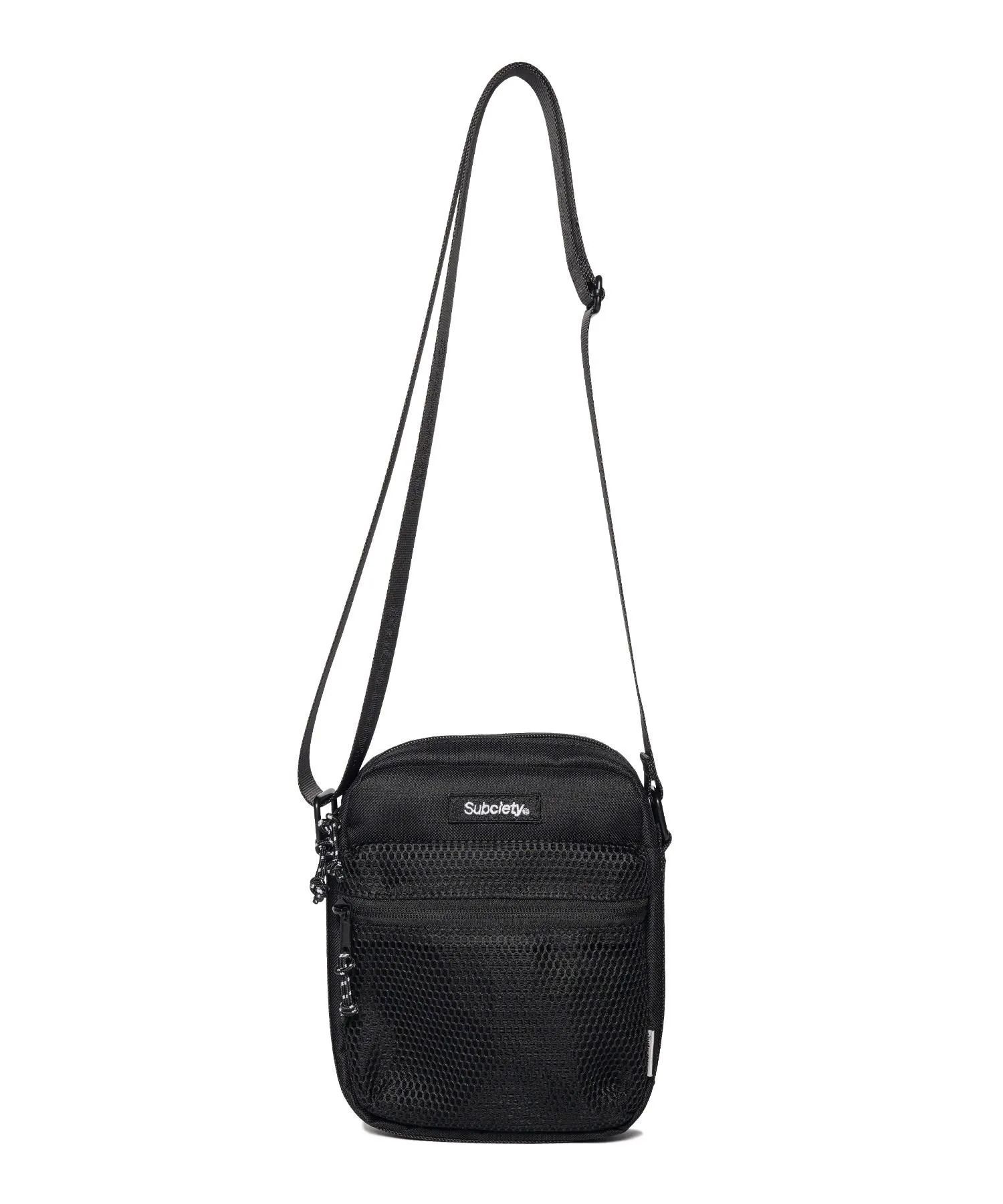 Mesh pocket mini shoulder bag