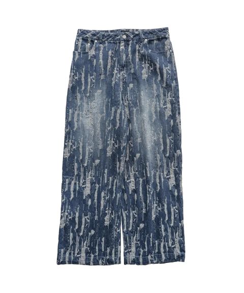 Splited denim pants