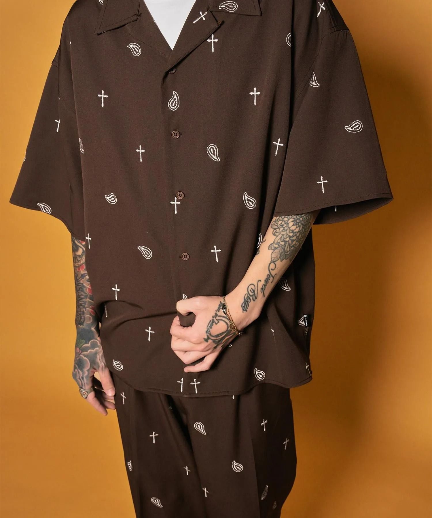 All-over embroidered shirt