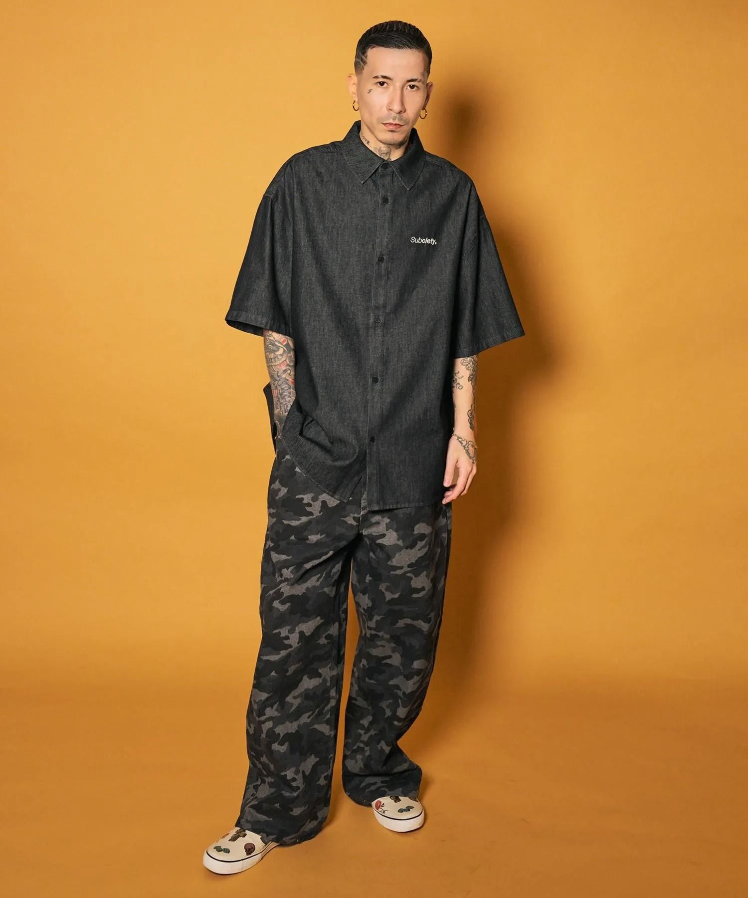Loose fit denim shirt