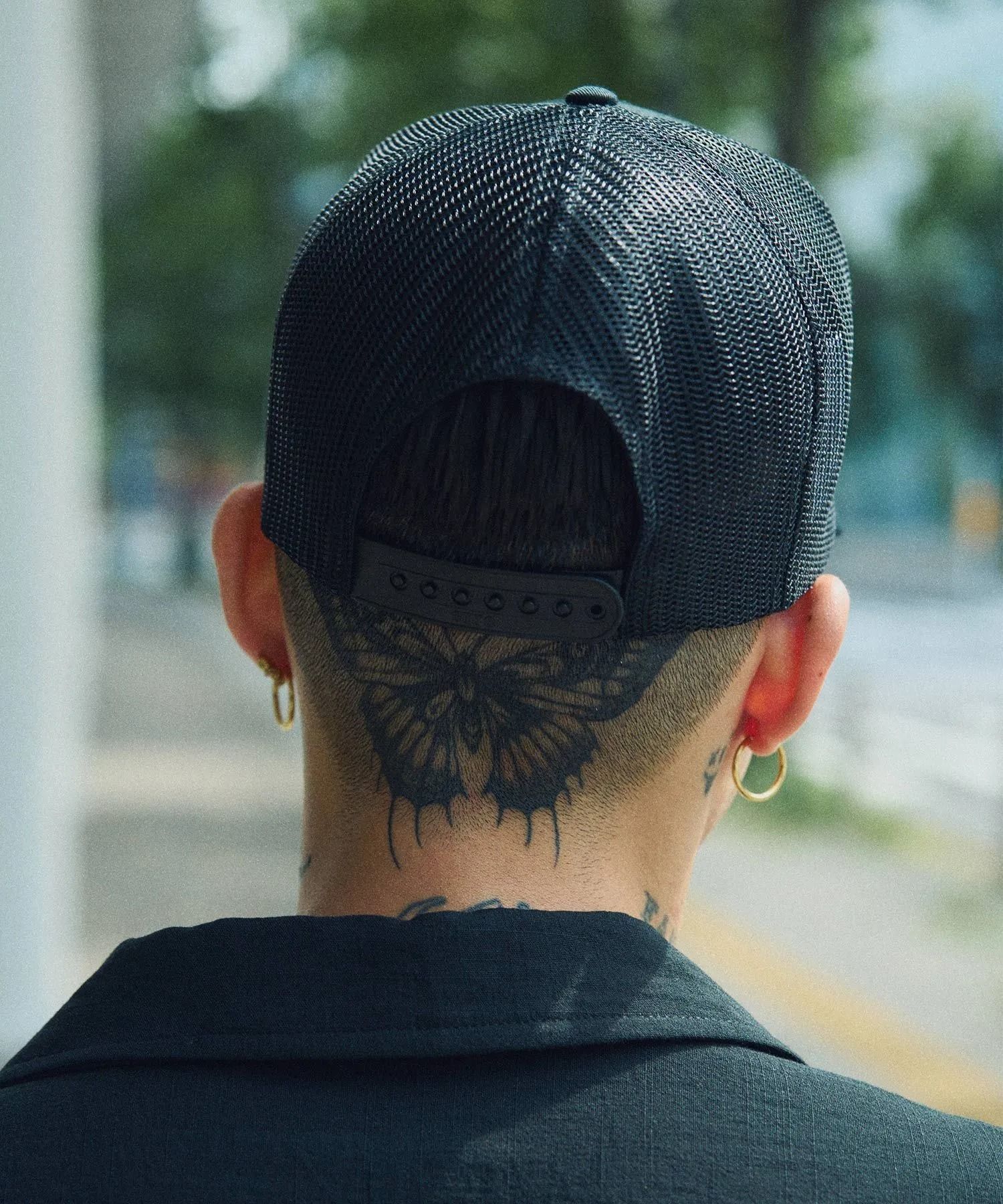 Embroidery mesh cap