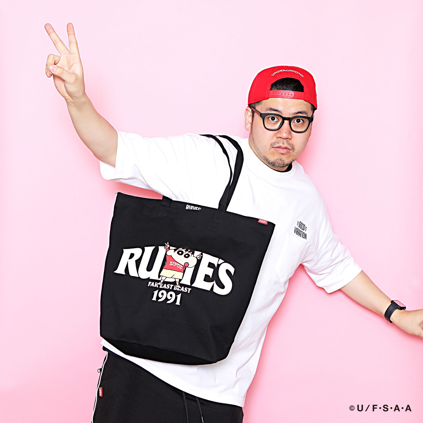 RUDIE'S x CRAYON SHINCHAN PEACE TOTEBAG