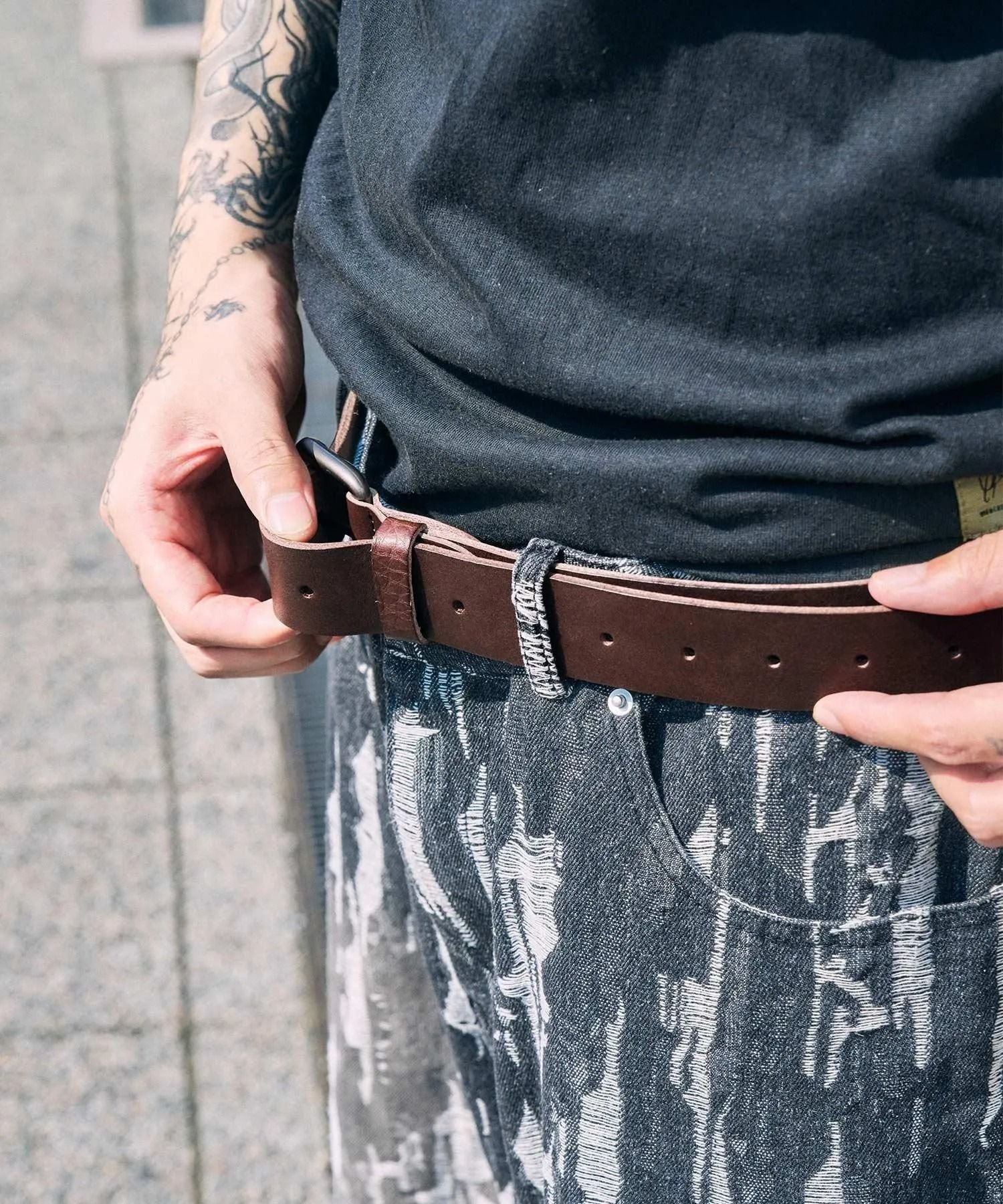 Italian leather belt