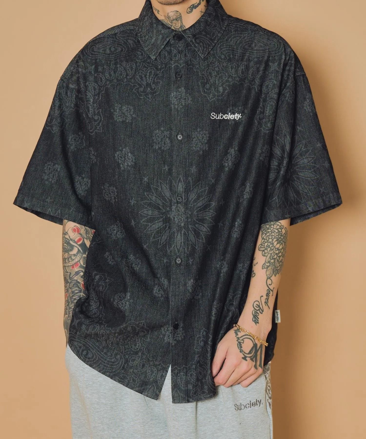 Loose fit denim shirt