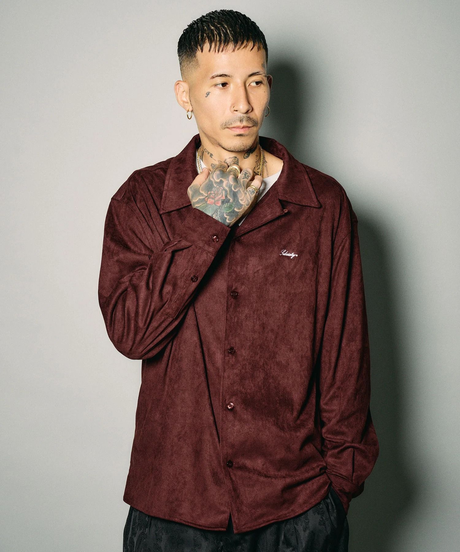 Essential faux suede shirt