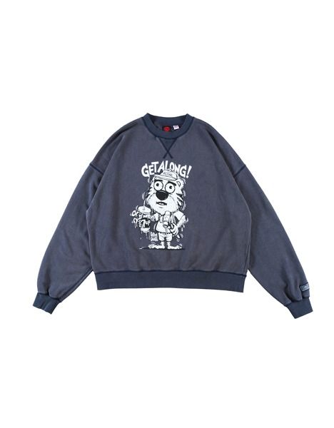 CREAM NERVOUS CREW-NECK