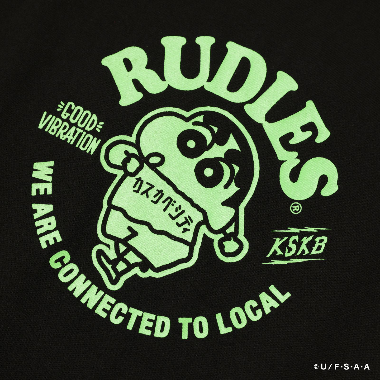 RUDIE'SxCRAYON SHINCHAN CIRCLEMOSH BIGSILHOUETTE TEE