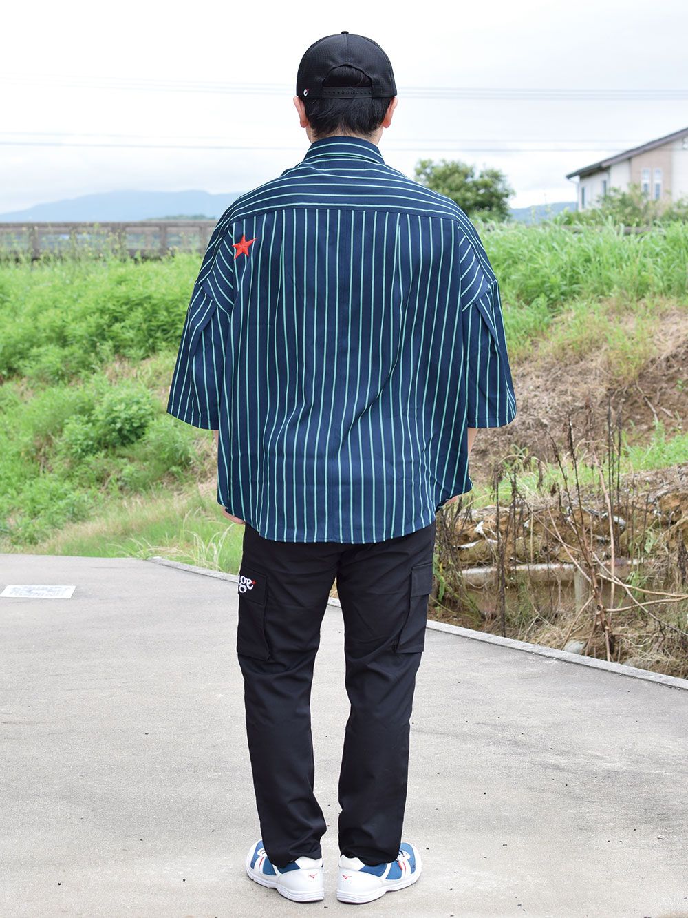rg stripe over size shirts
