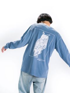 One stroke owl Longsleeve T-shirt