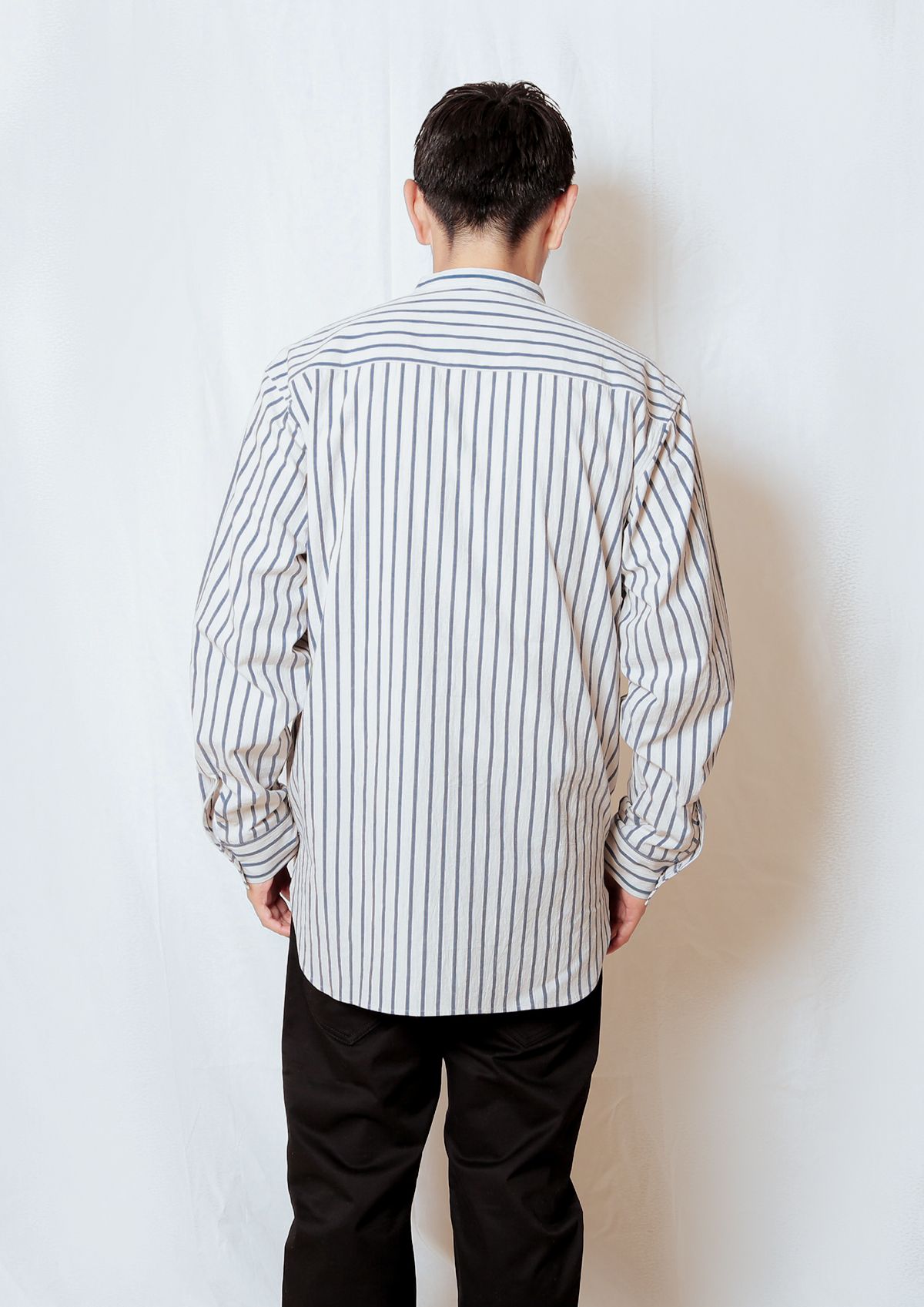 STAND COLLAR  SHIRTS -Stripe