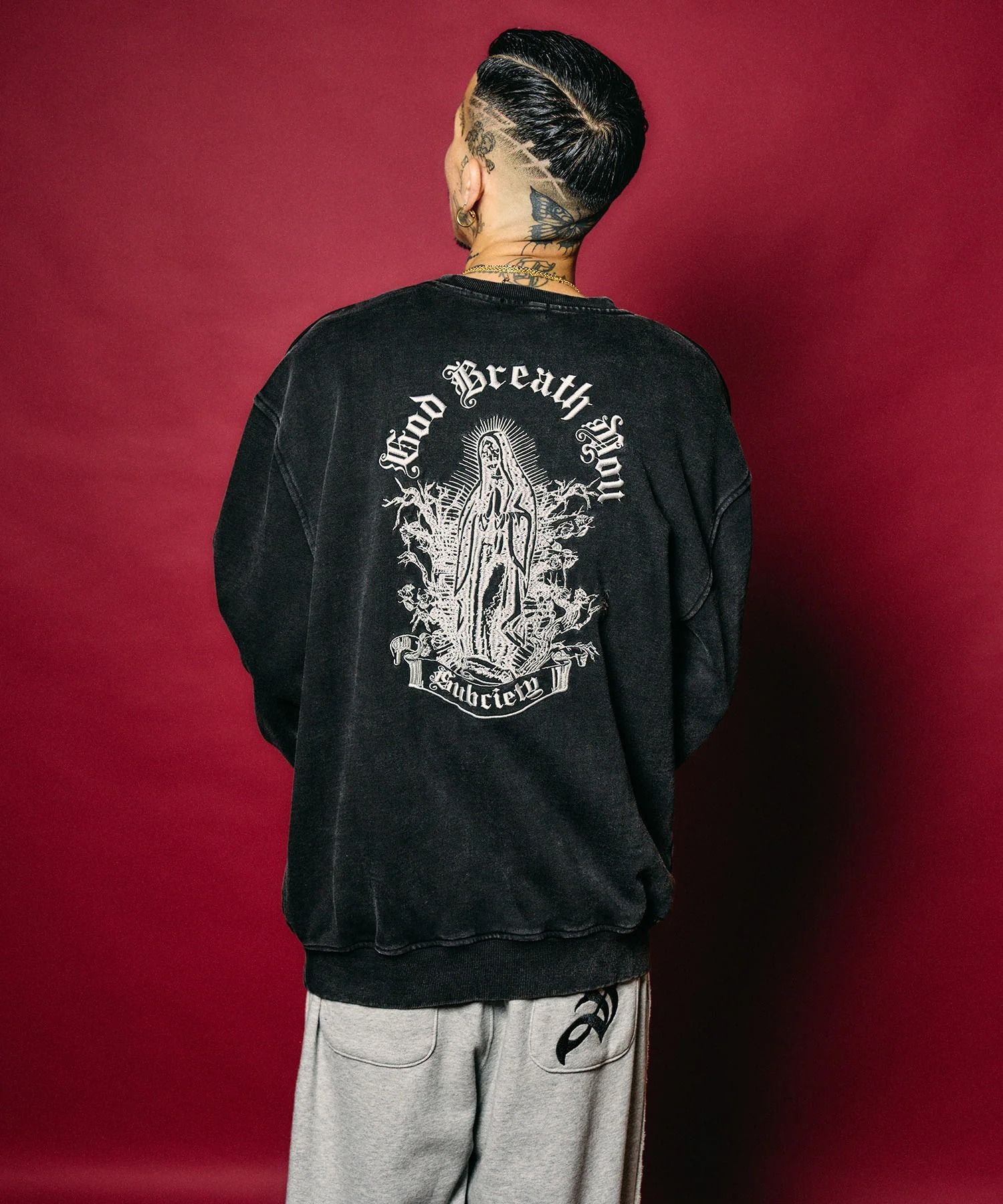 Washed skull maria sweatshirt