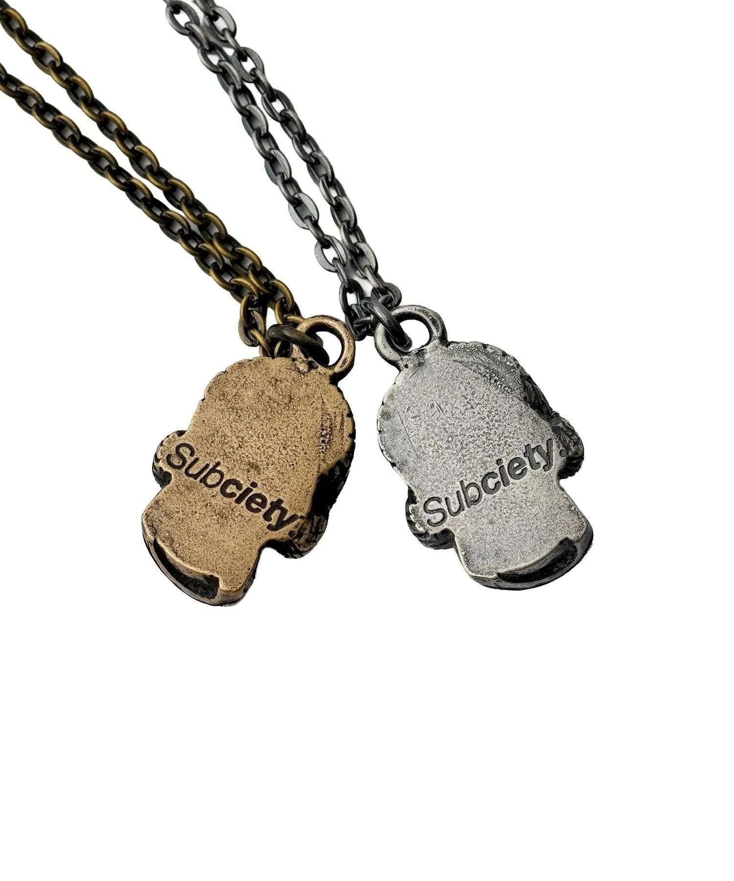 Metal necklace-mexican skull-