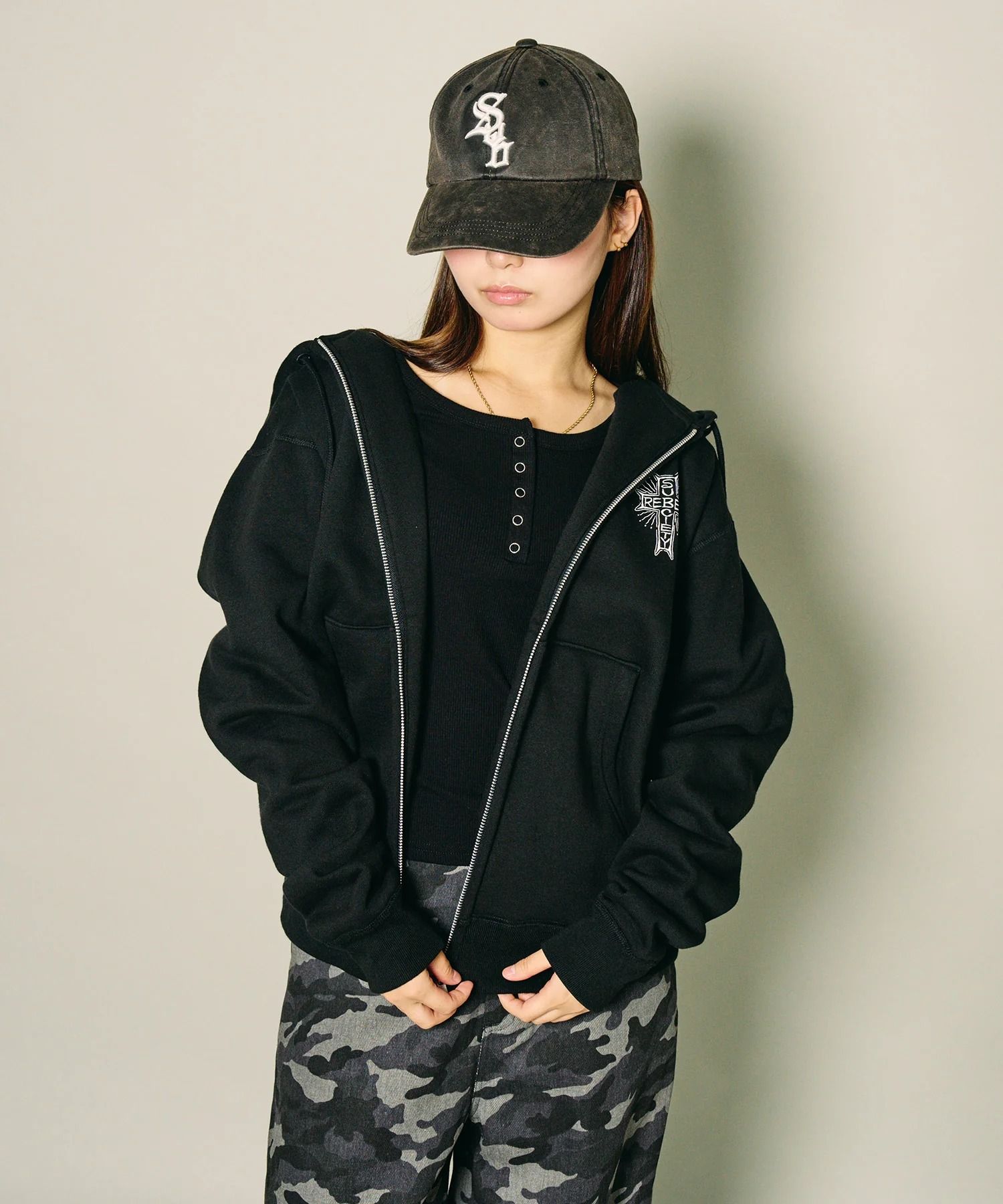 Rebel zip hoodie