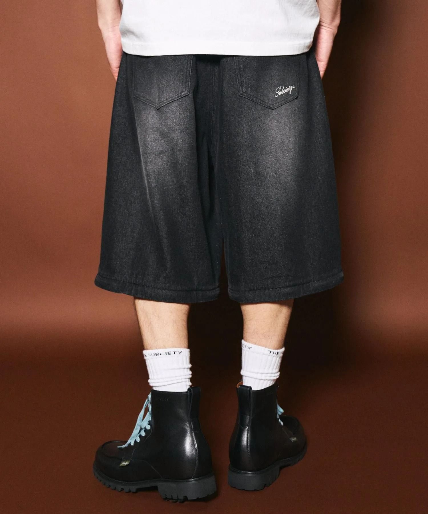 Painted 2way denim pants