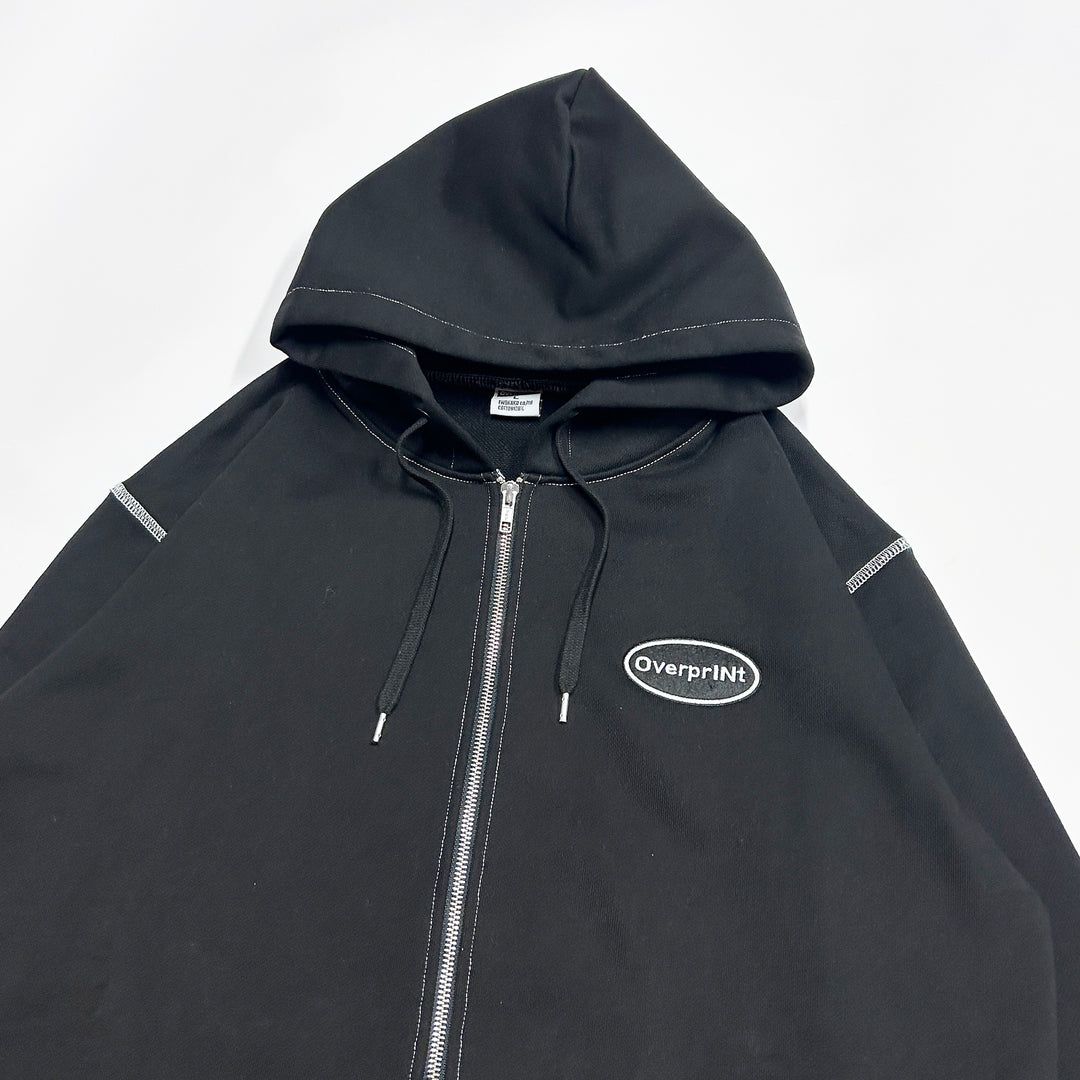 パーカー overprint/オーバープリント/Innocence Zip Hoodie レディース メンズ over print (オーバープリント) Innocence Zip Hoodie - Black