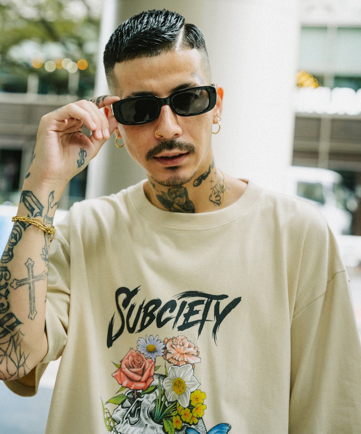 SUBCIETY - SKULL FLOWER-TEE | DOLL