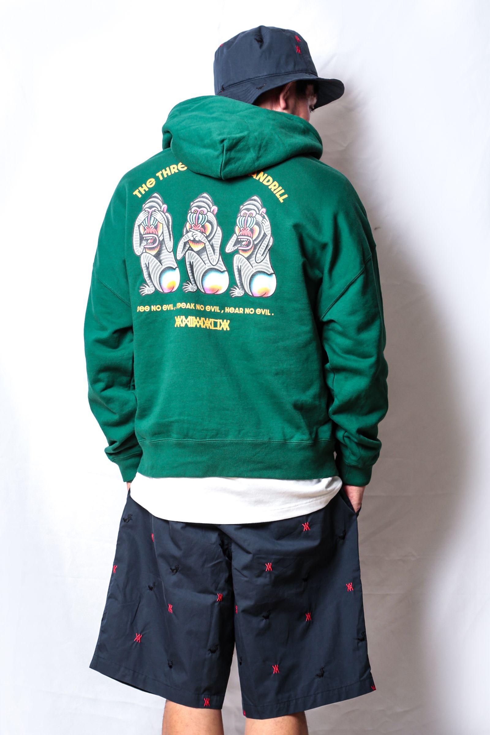 BIG SILHOUETTE P/O HOODIE - THE THREE WISE MANDRILL