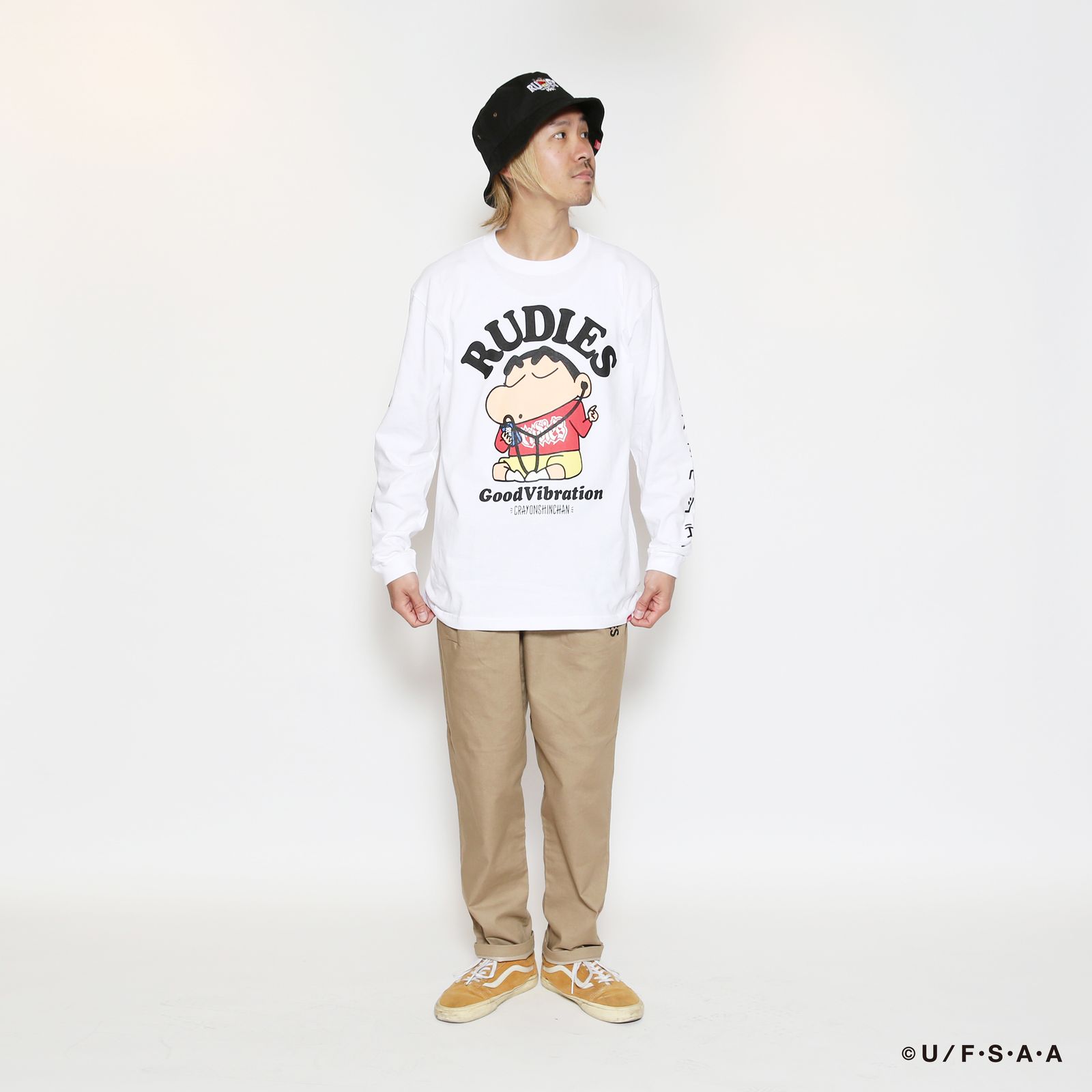 RUDIE'S×CRAYON SHINCHAN GOOD MUSIC LS TEE