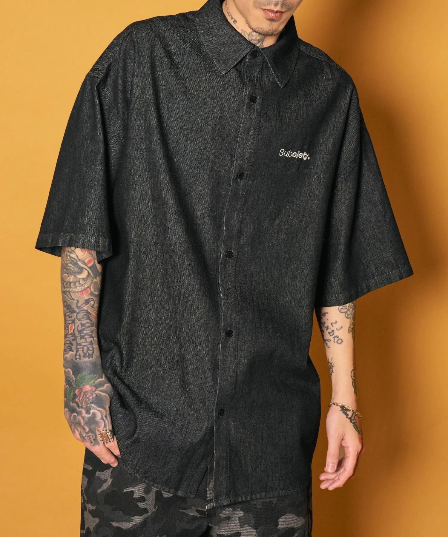 Loose fit denim shirt