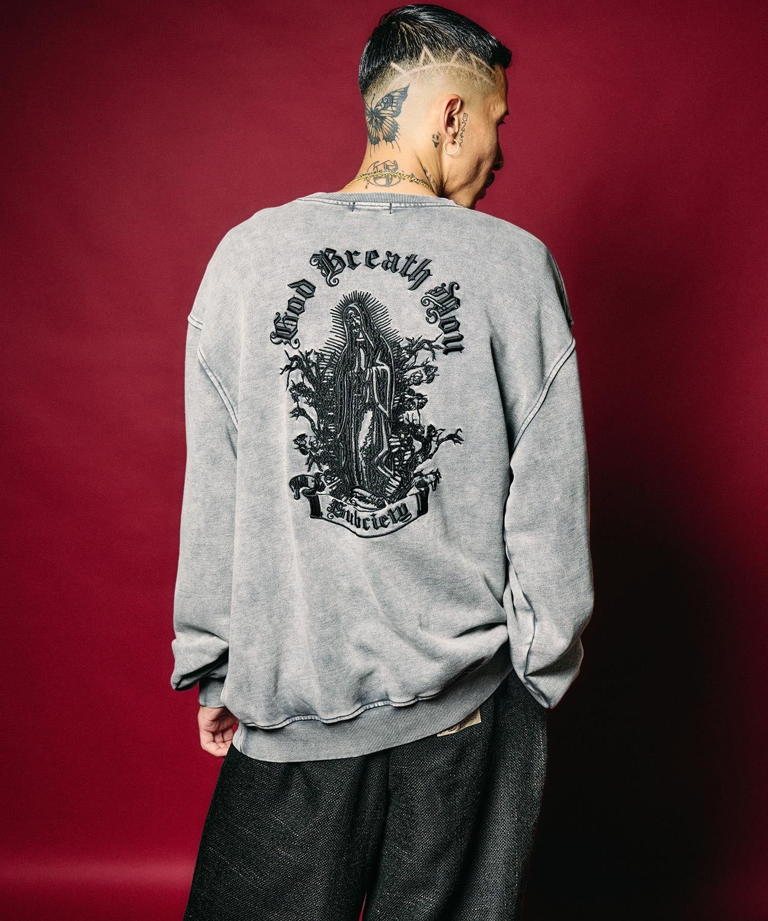 Washed skull maria sweatshirt