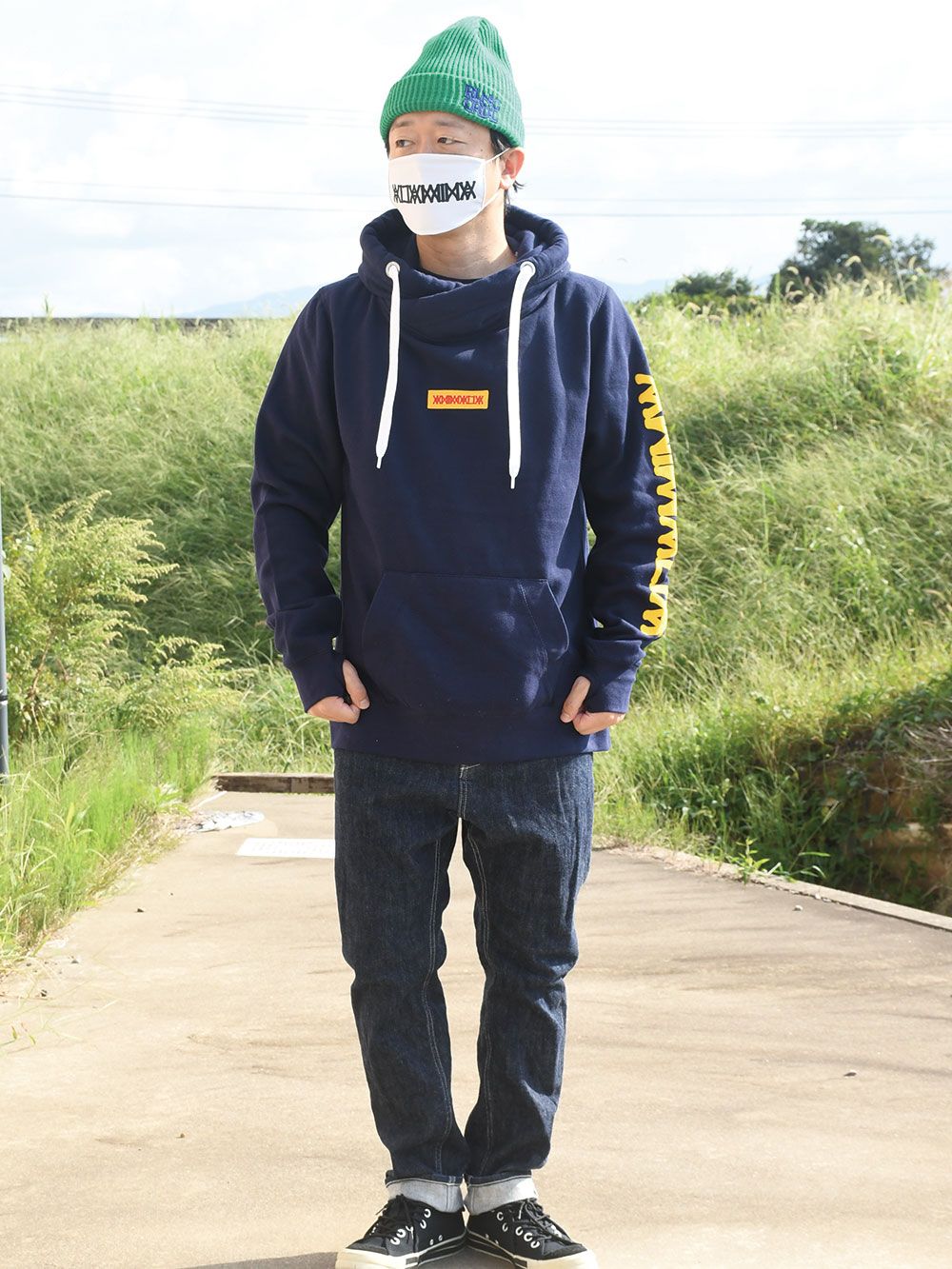 CROSS-NECK HEAVY OZ HOODIE