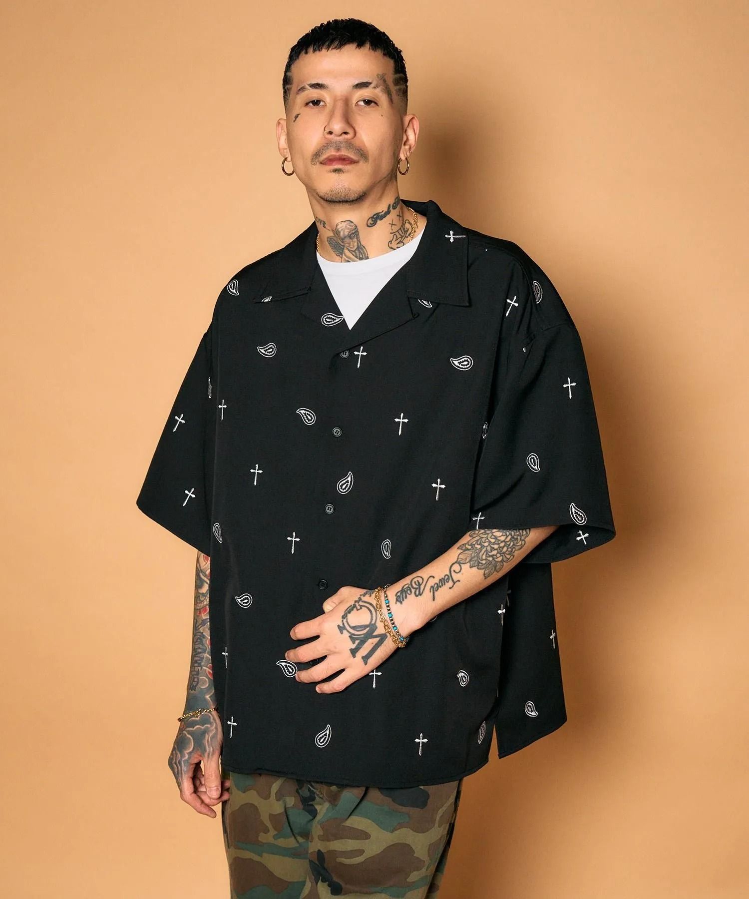All-over embroidered shirt