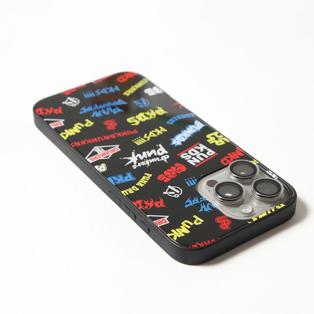 TEMPERED GLASS iPhone CASE / PDS総柄ロゴ