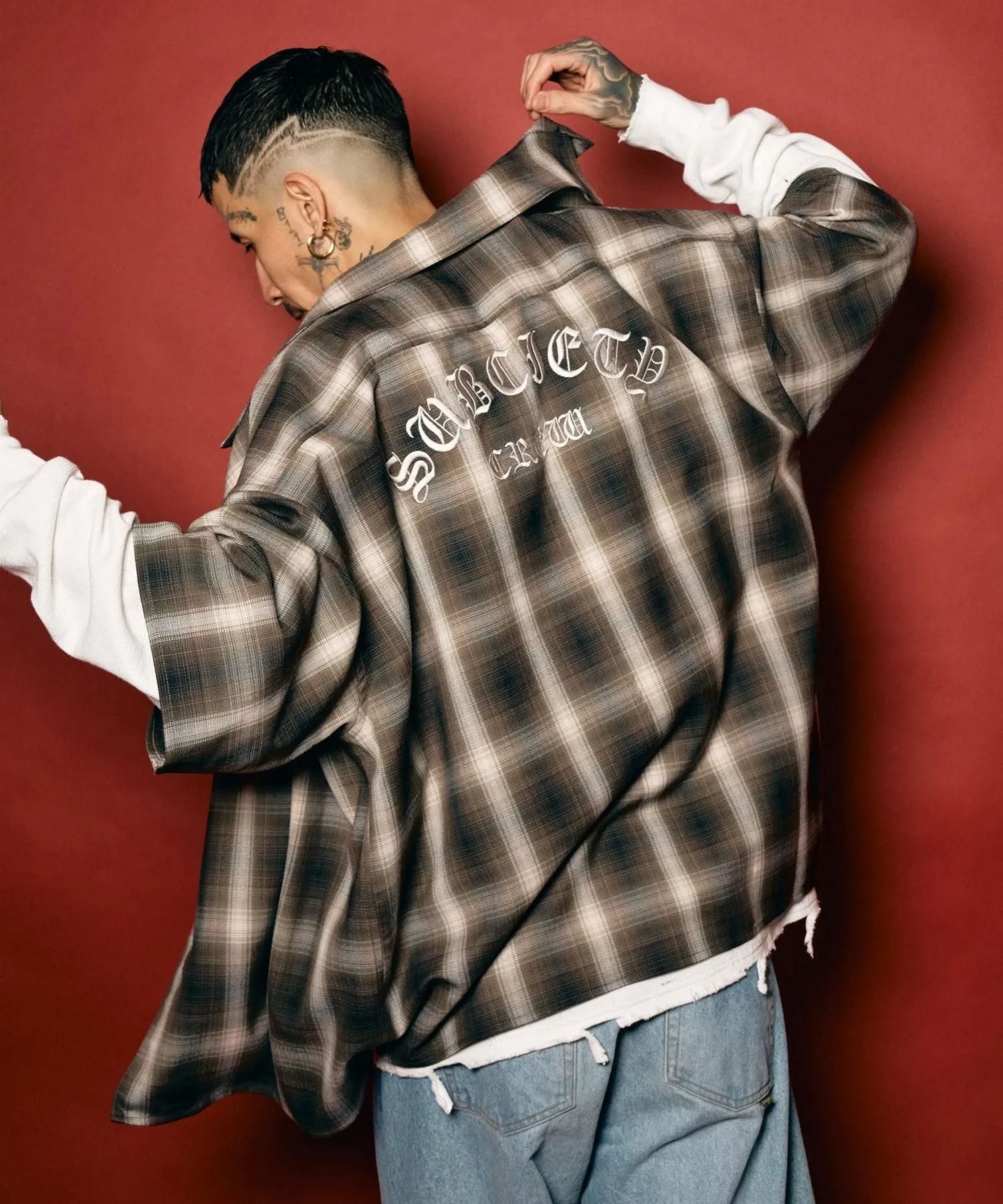 Ombre check shirt