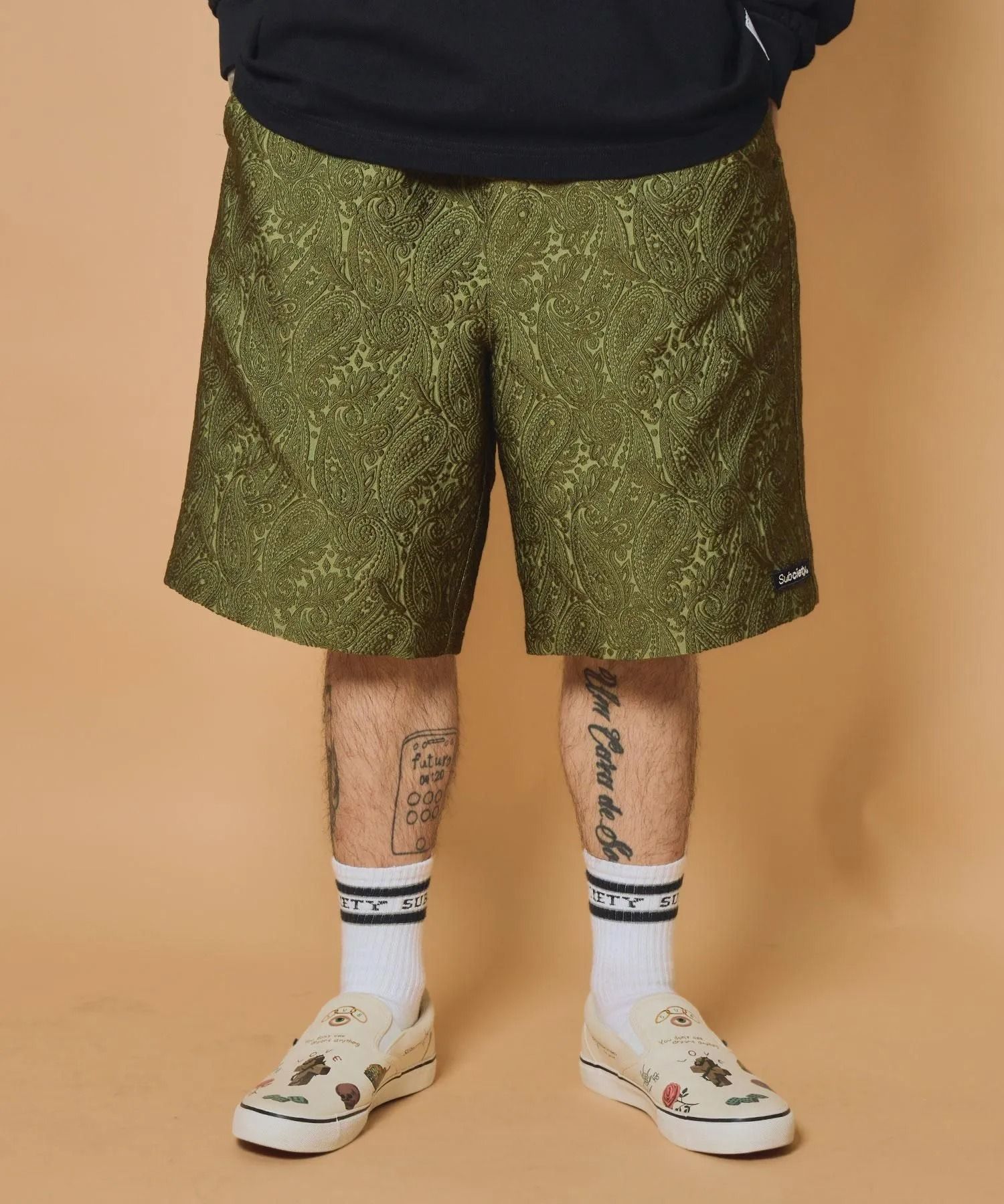 Jacquard paisley shorts