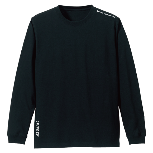tiny message on yur shoulder LS tee