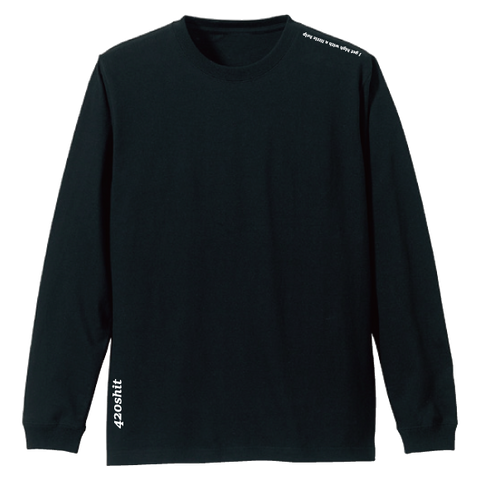 tiny message on yur shoulder LS tee