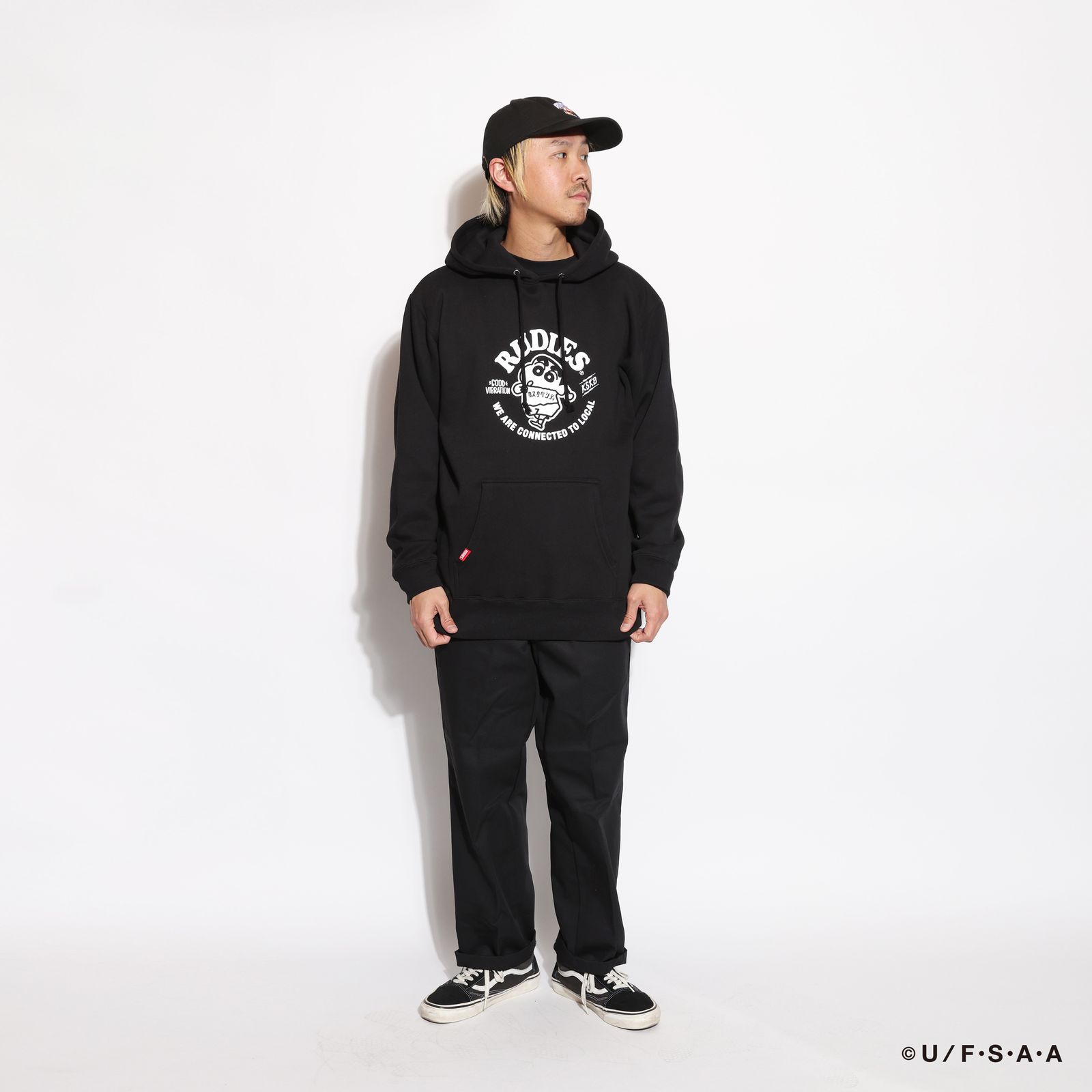 RUDIE'SxCRAYON SHINCHAN CIRCLEMOSH HOOD SWEAT